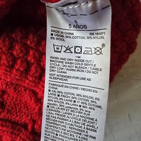 Jane & Jack Bradbury Red Cable Knit Sweater Size 5 - Picture 5 of 5